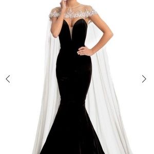 Jonathan Kayne black white pageant dress